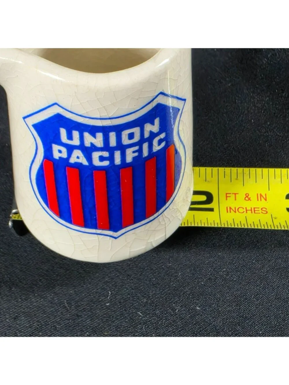 Union Pacific Railroad Fantasy Ware Creamer – Shield Logo Vintage China